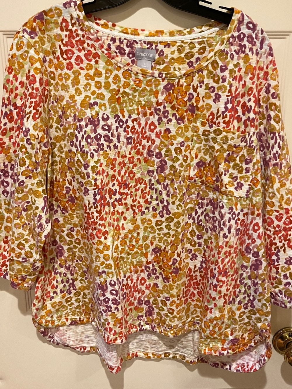 Chico’s Long Sleeve Animal Print Shirt